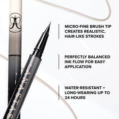 Anastasia Beverly Hills sample hair-like strokes on skin demonstrating realistic texture