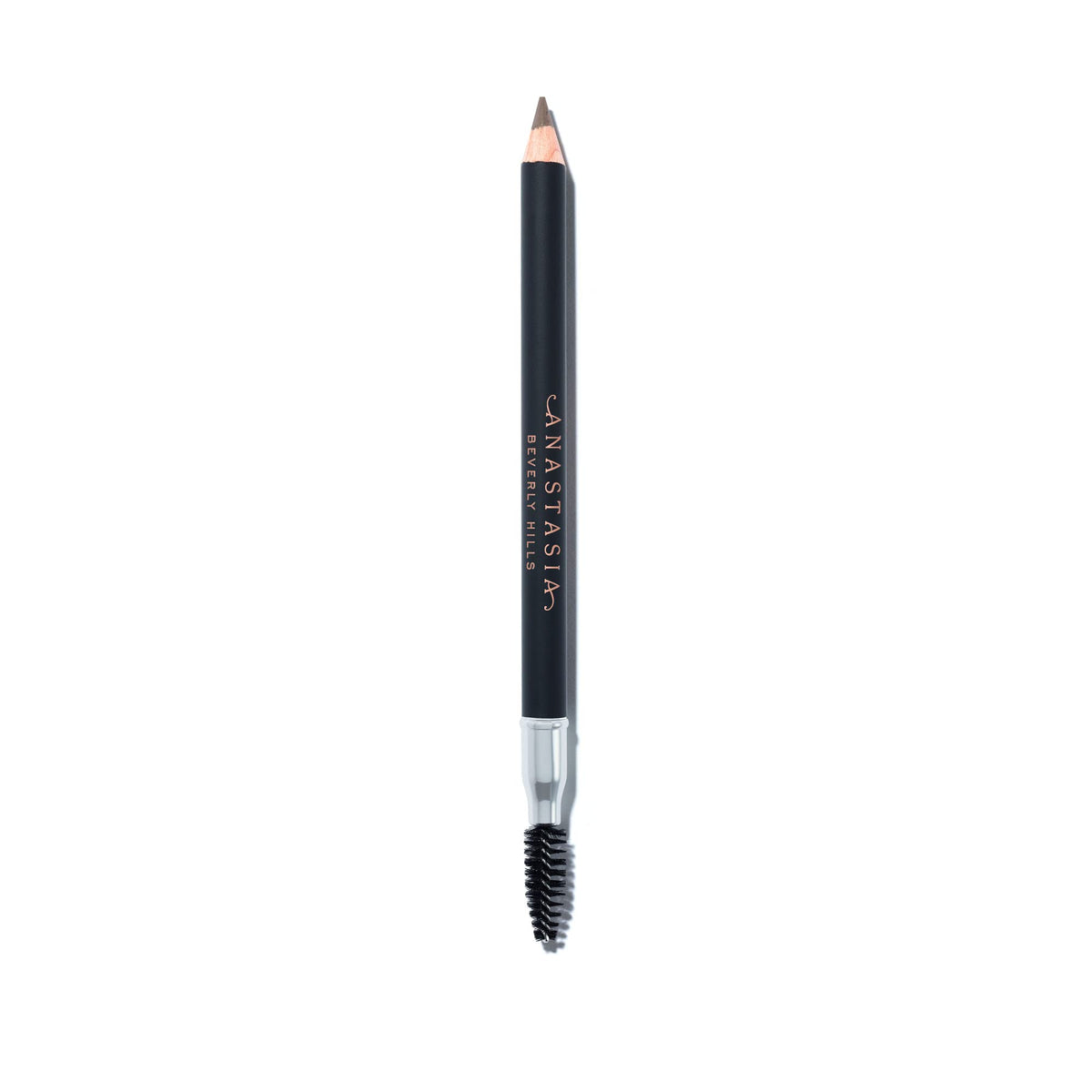 Anastasia Beverly Hills front view of the dual-ended brow pencil showing brand and precision