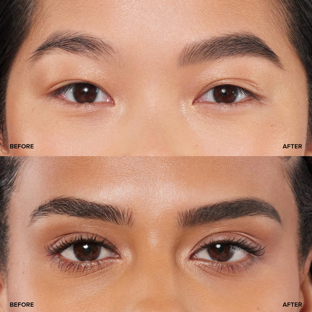 Anastasia Beverly Hills spoolie texture close-up demonstrating blending for soft finish