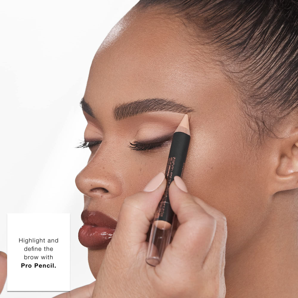 Anastasia Beverly Hills application under brow highlighting arch lift and clean definition