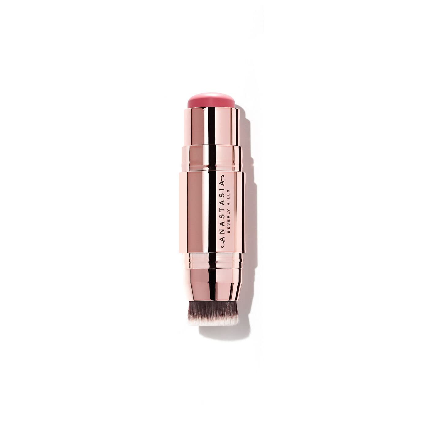 Anastasia Beverly Hills stick blush front packaging showing product and shade benefit: travel-friendly color