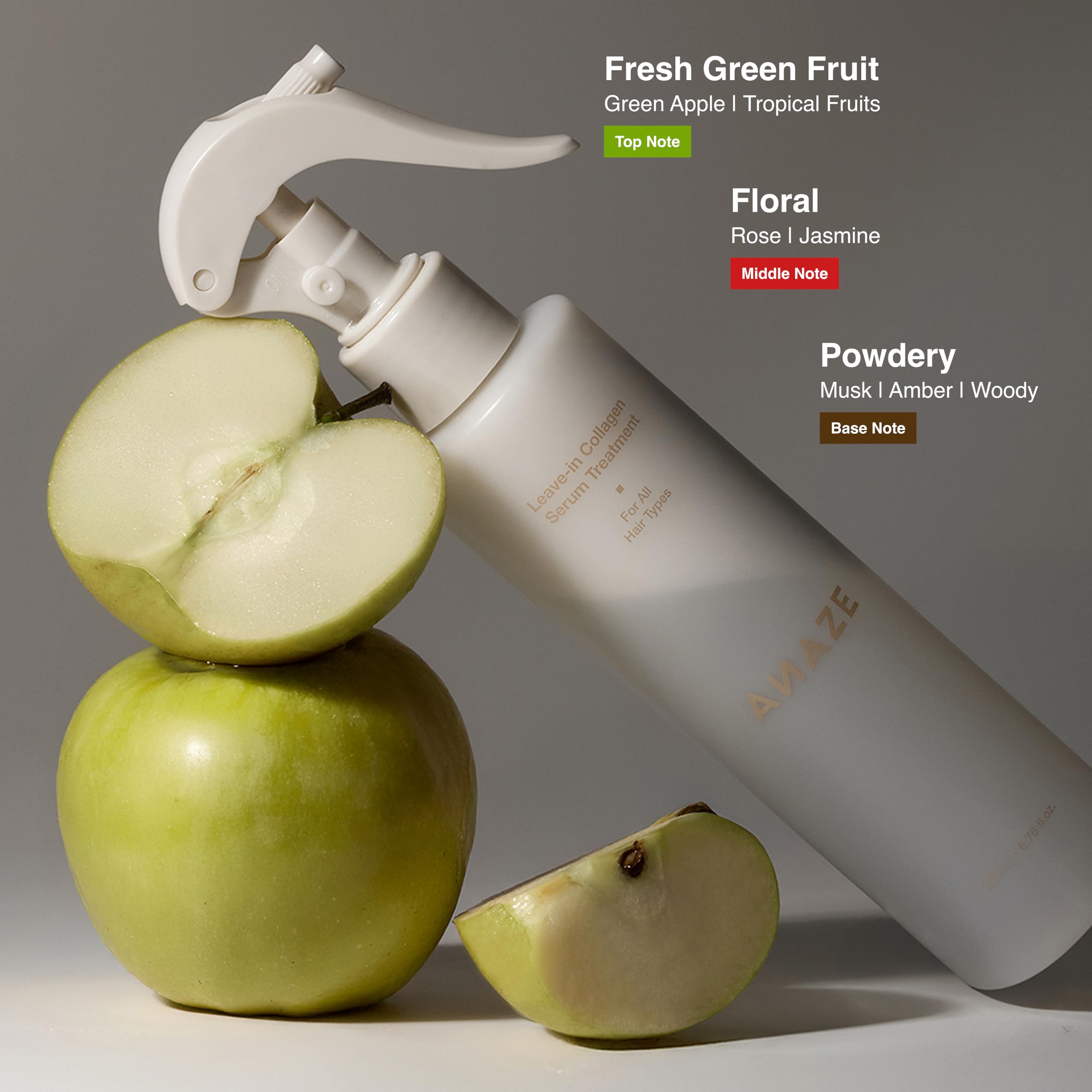ANAZE natural oils and collagen ingredients laid out to highlight nourishing benefit strength