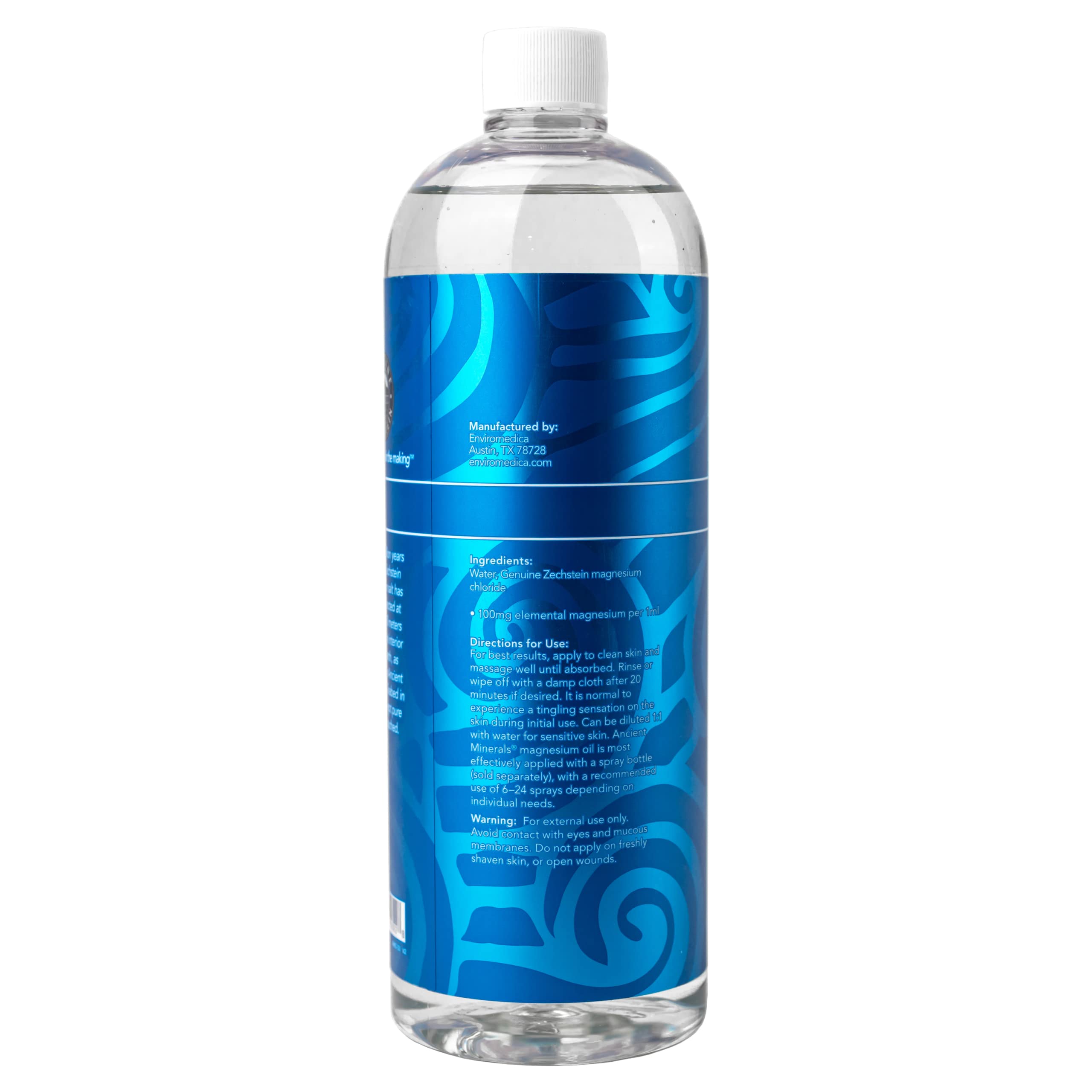 Ancient Minerals refill bottle with spray bottle for dilution and gentle application