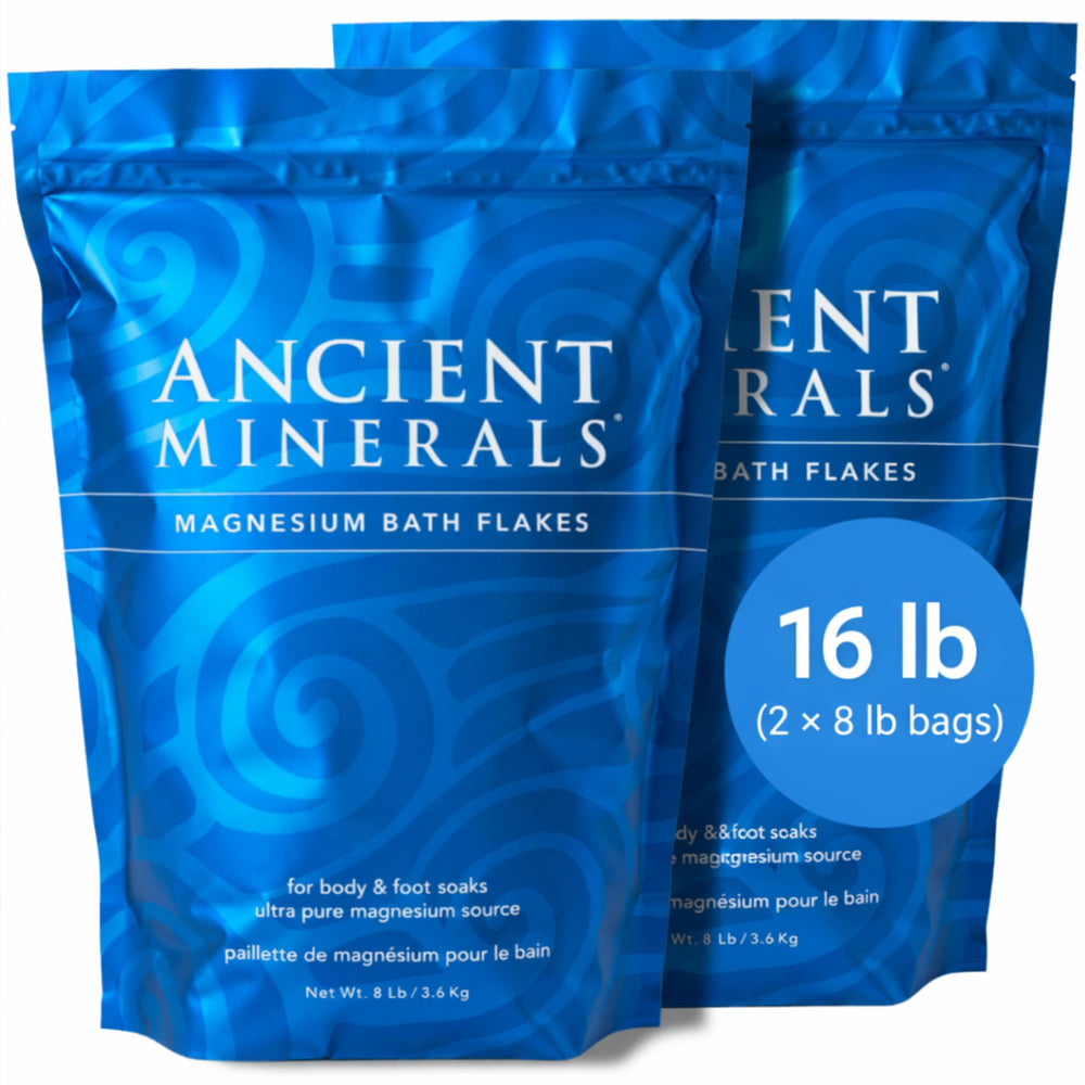 Ancient Minerals front packaging 16 lb bag showing product and branding benefits