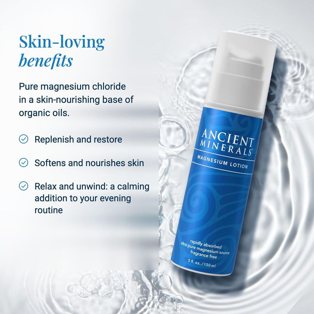 Ancient Minerals ingredients label close-up highlighting Zechstein magnesium chloride benefit