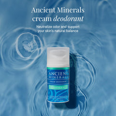 Ancient Minerals cream texture close-up showing smooth light formula for quick absorption
