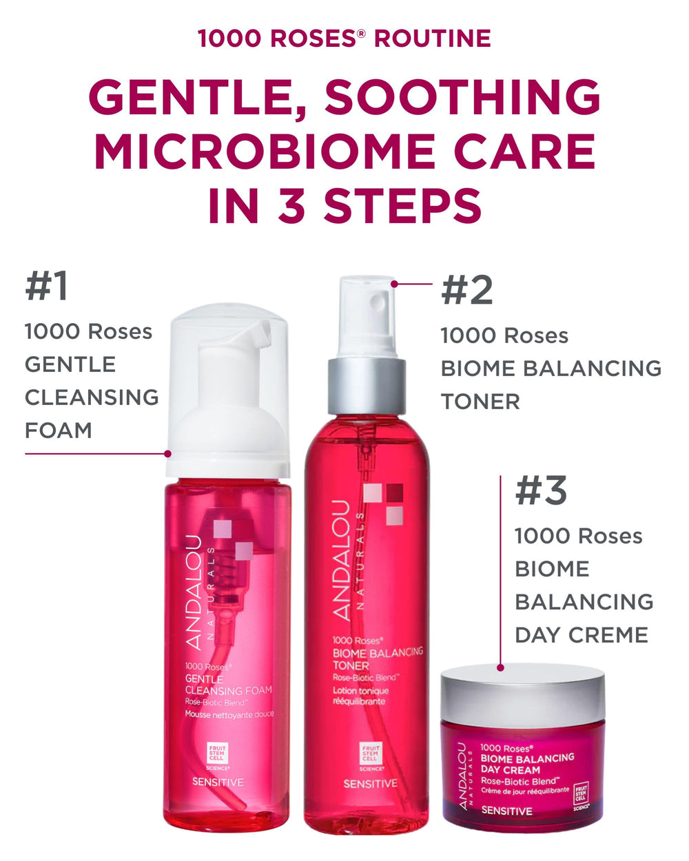 Andalou Naturals label close-up highlighting botanical ingredient benefits