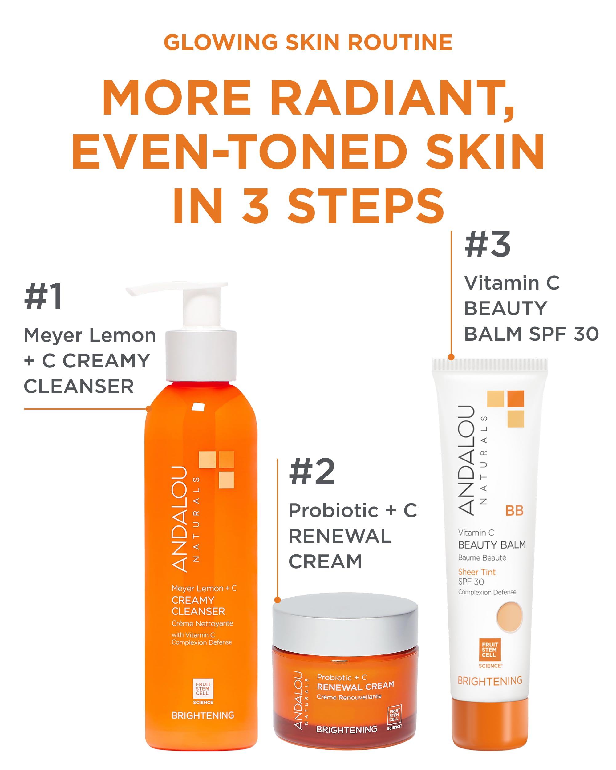 Andalou Naturals open cap dispensing balm demonstrating easy one-step application