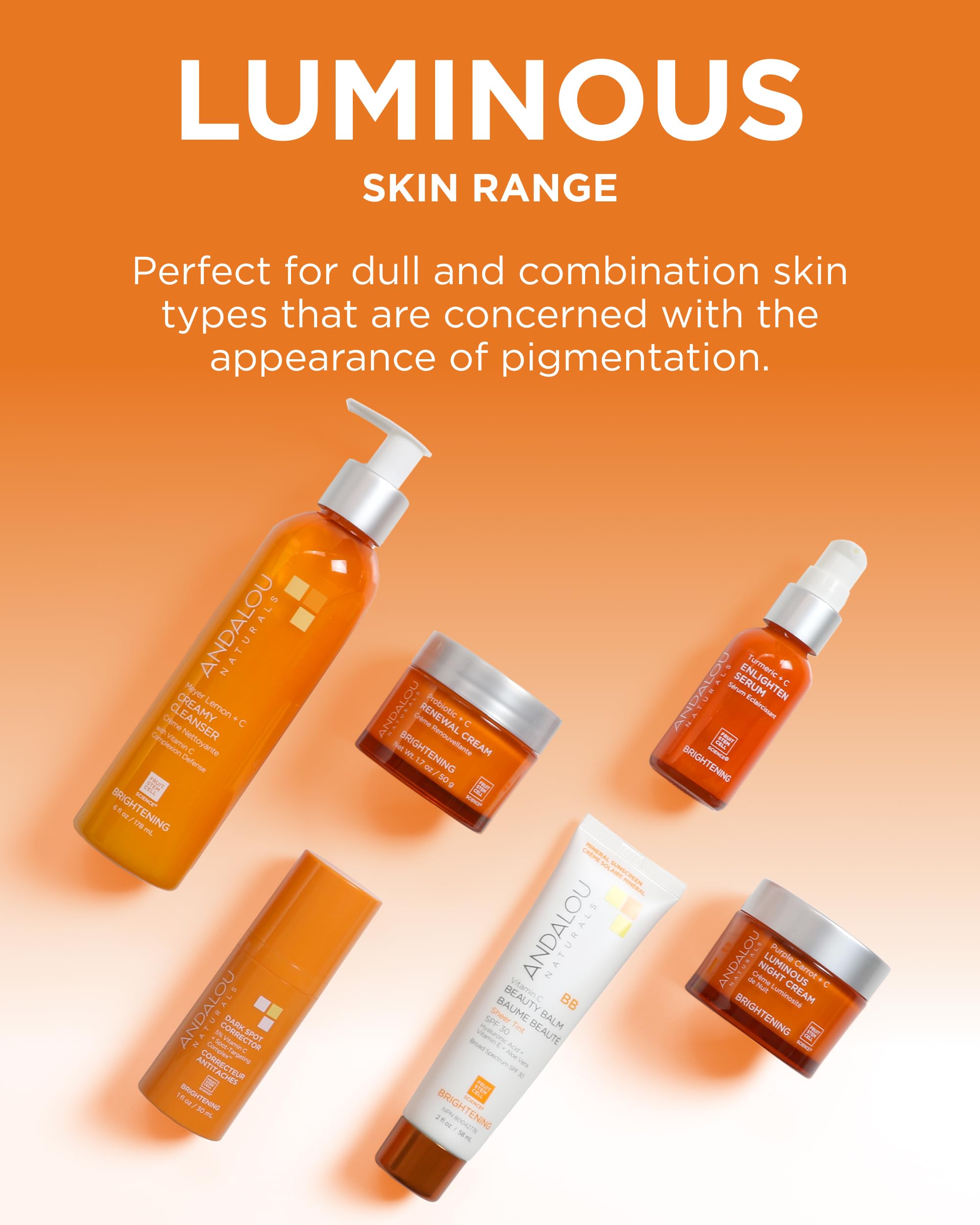 Andalou Naturals in a tote bag lifestyle shot showing on-the-go sun care readiness