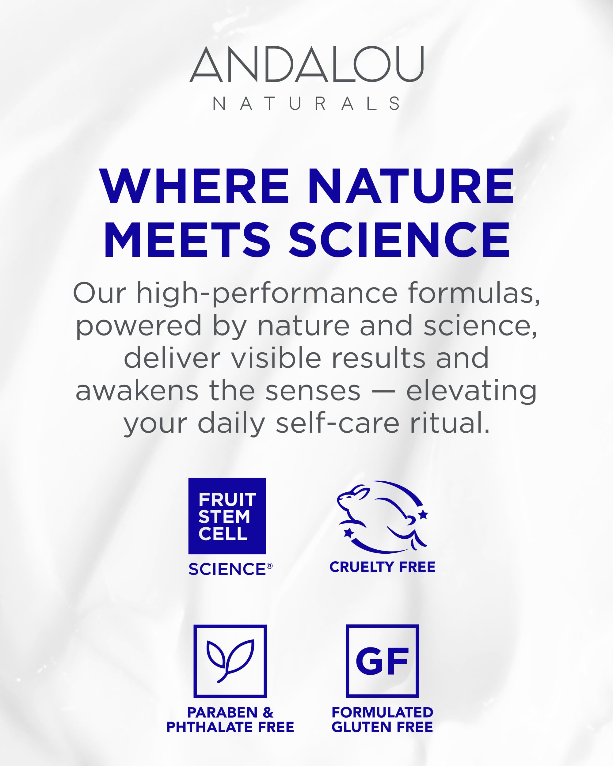 Andalou Naturals closeup label showing key ingredients and clarity