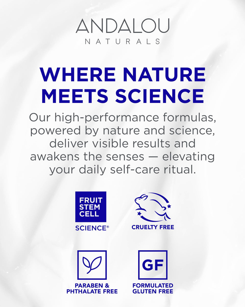 Andalou Naturals closeup label showing key ingredients and clarity