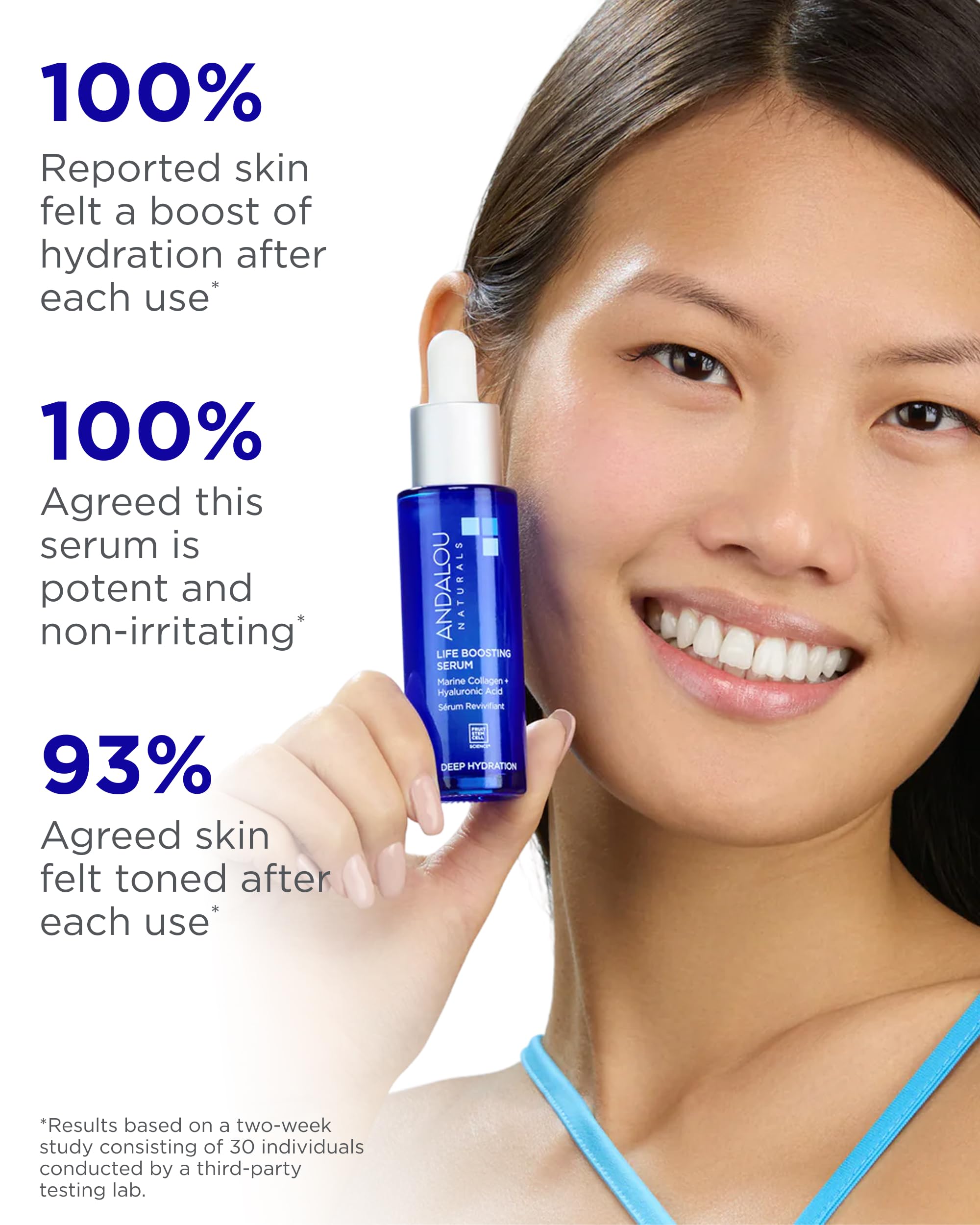 Andalou Naturals apple stem ingredient bottle highlighting natural resilience