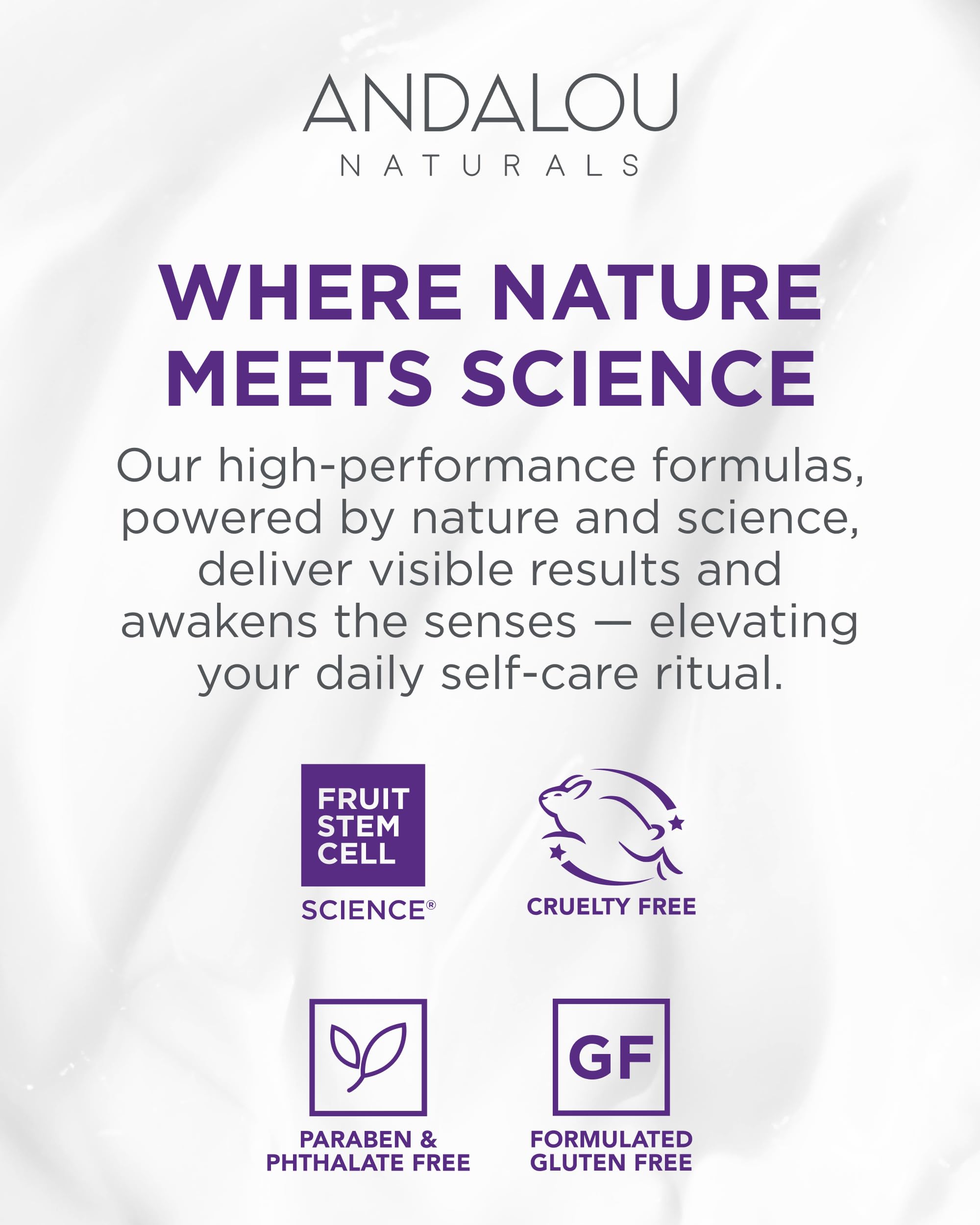 Andalou Naturals serum on clean face showing dewy finish benefit