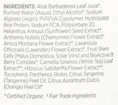 Andalou Naturals spray nozzle close-up demonstrating fine mist application and even coverage benefit