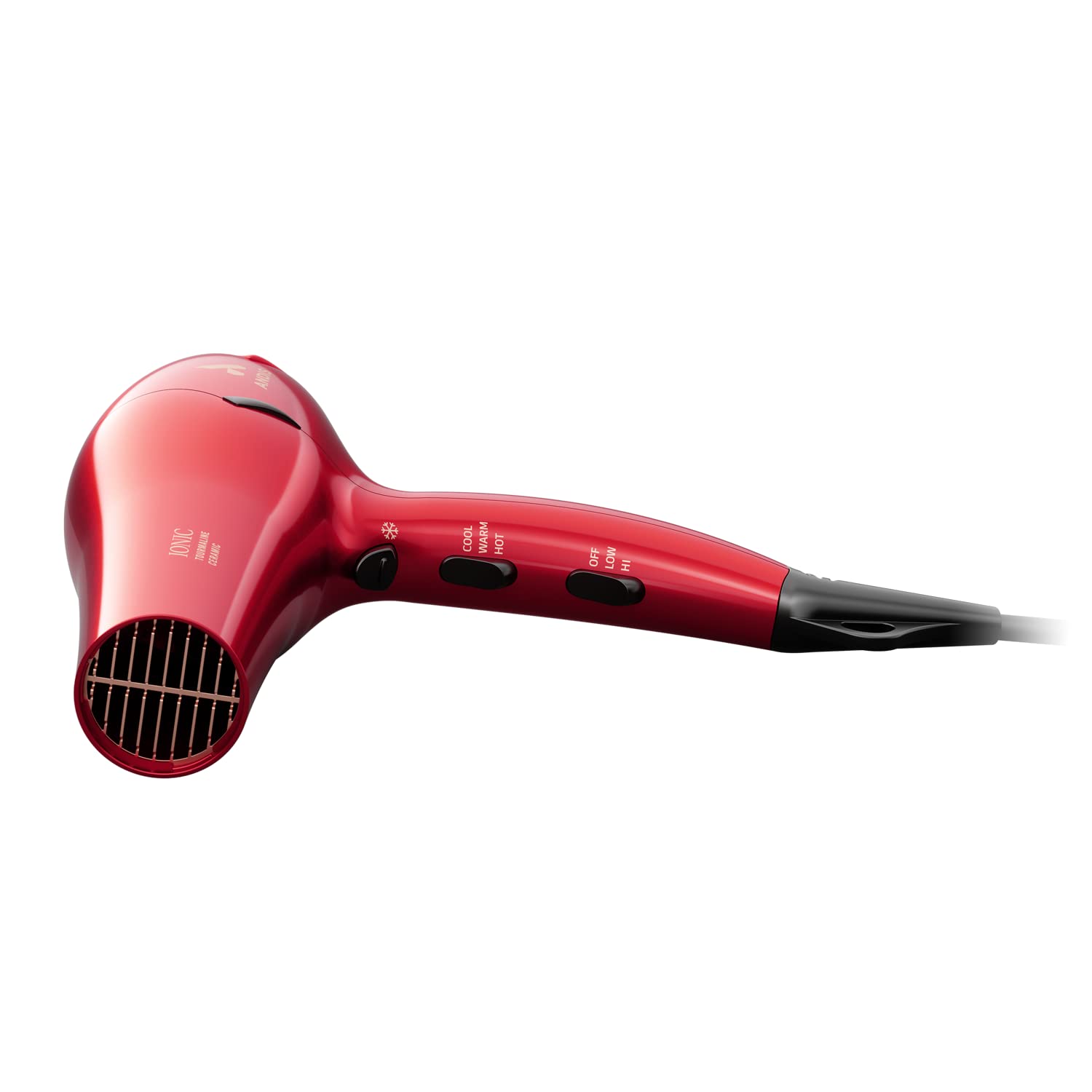 Andis dryer in use on long hair delivering faster drying and smoother finish