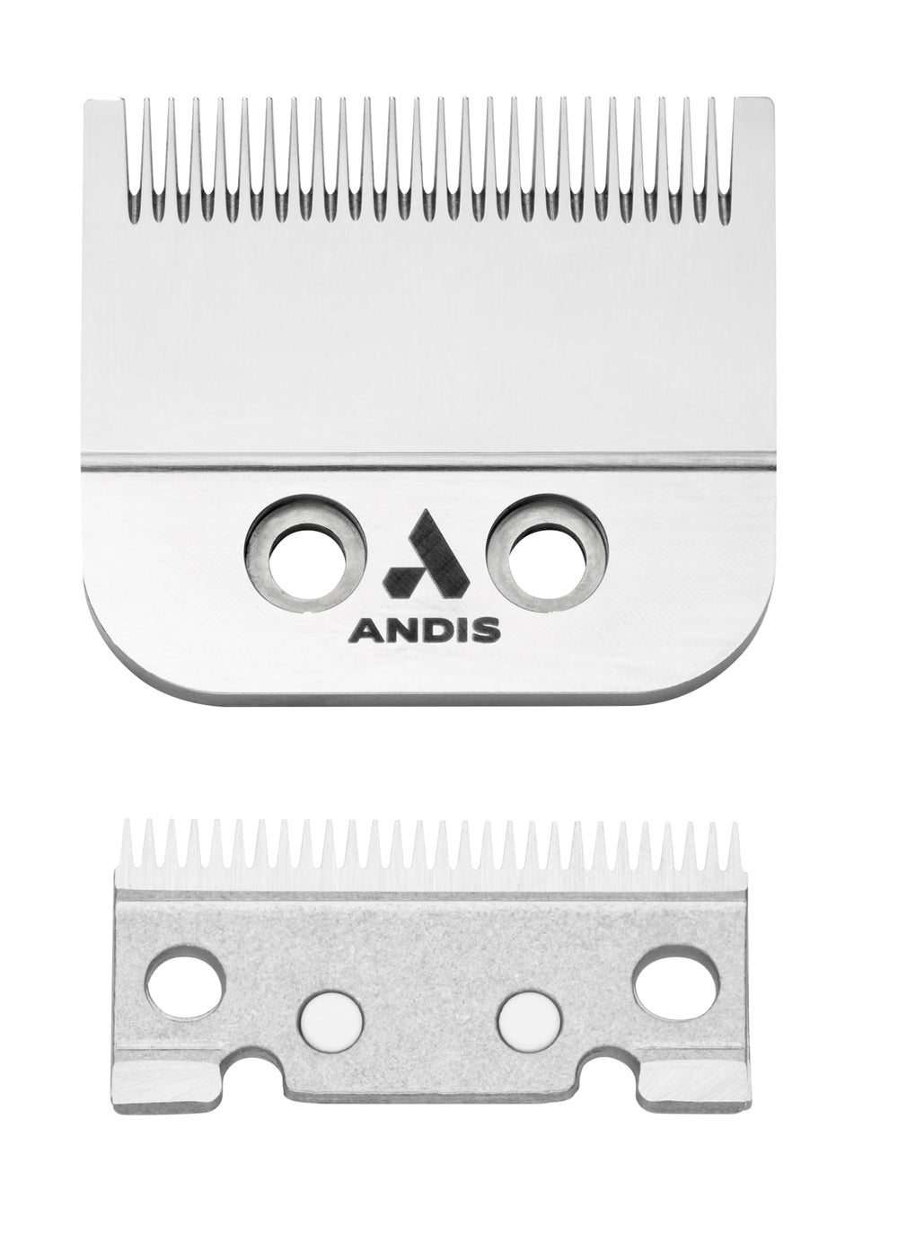 Andis Fade Master close edge detail highlighting carbon-steel sharpness benefit