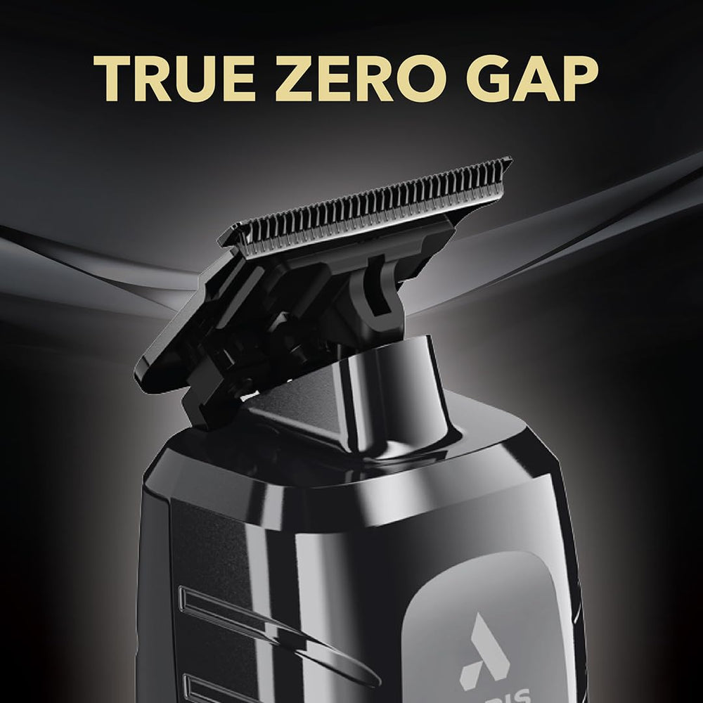 Andis GTX-EXO II accessories laid out including brush and oil benefit: simple maintenance