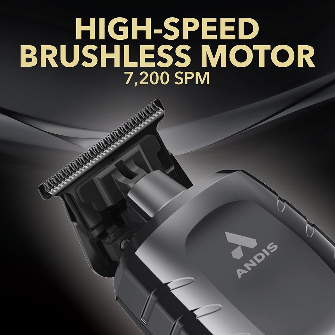 Andis GTX-EXO II trimmer in use shaping a beard for precise edges benefit: professional results