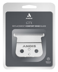 Andis GTX blade installed on T-Outliner showing precise edging and professional control