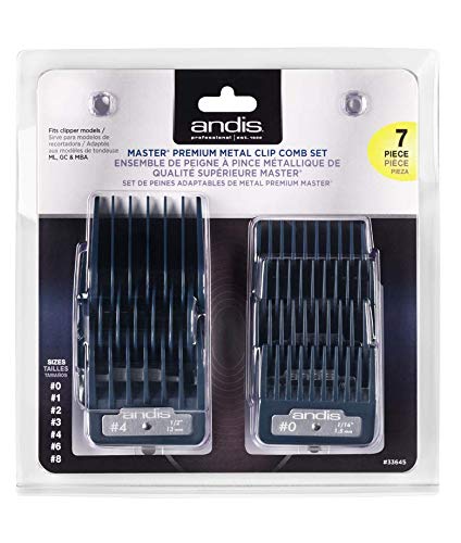 Andis storage pouch and guards displayed to show organized kit for barber use