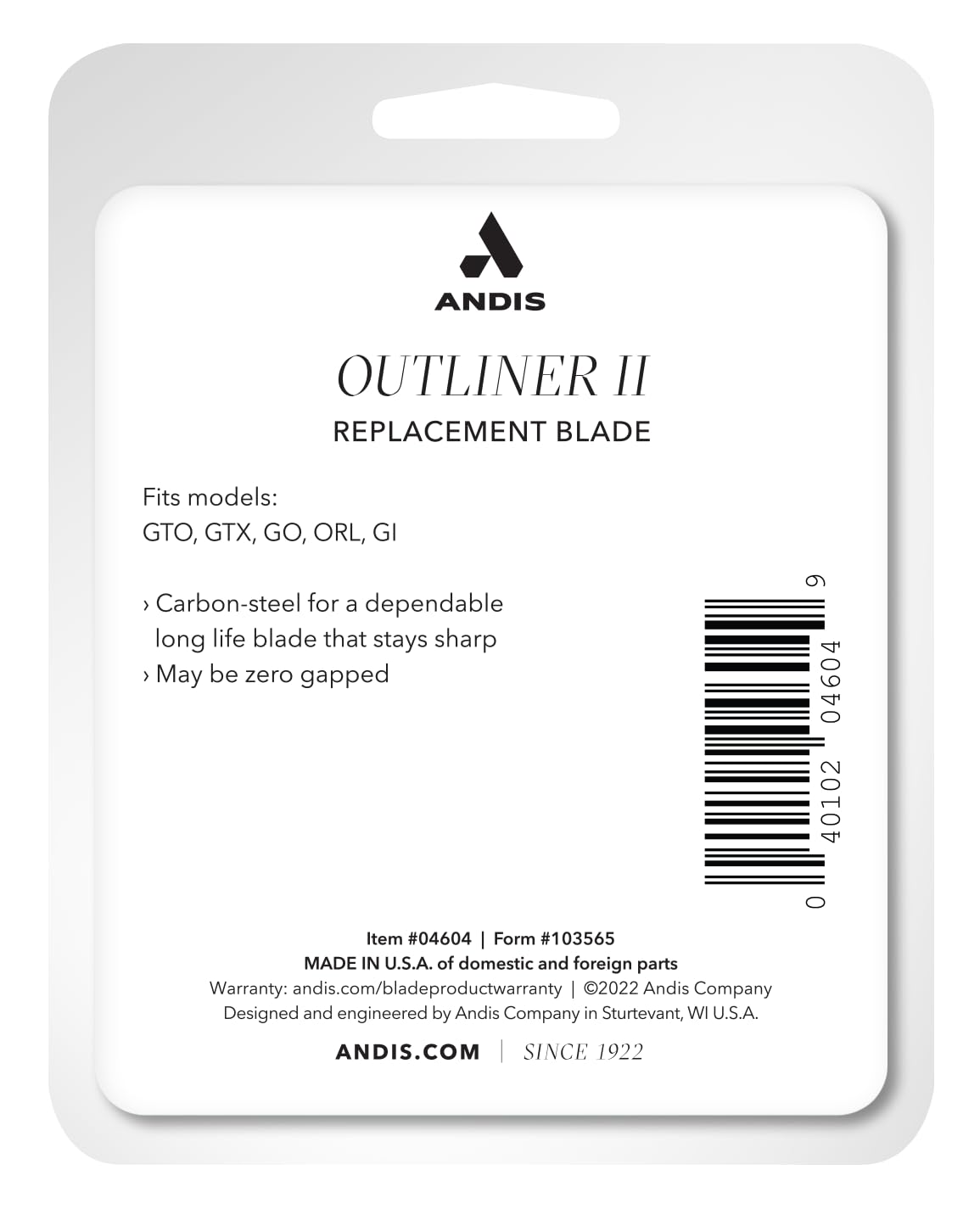 Andis outliner II in barber hands showing professional control and clean results