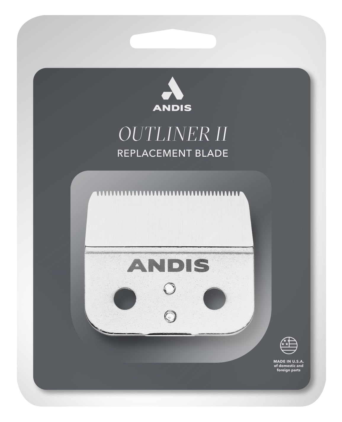Andis outliner II next to ruler showing compact size for accurate handling