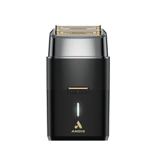 Andis shaver front view showing sleek black body and ergonomic grip benefit