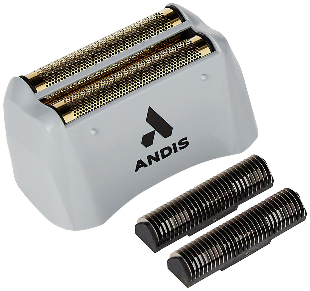 Andis titanium foil close-up highlighting textured surface for smoother glide and less drag
