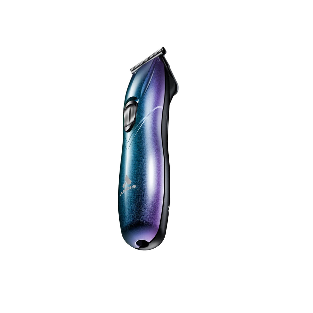 Andis Slimline Pro held in hand showing scale and lightweight benefit for reduced fatigue