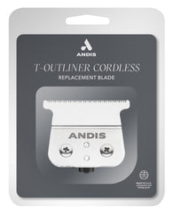 Andis T-blade installed on ORL trimmer showing precise outlining benefit