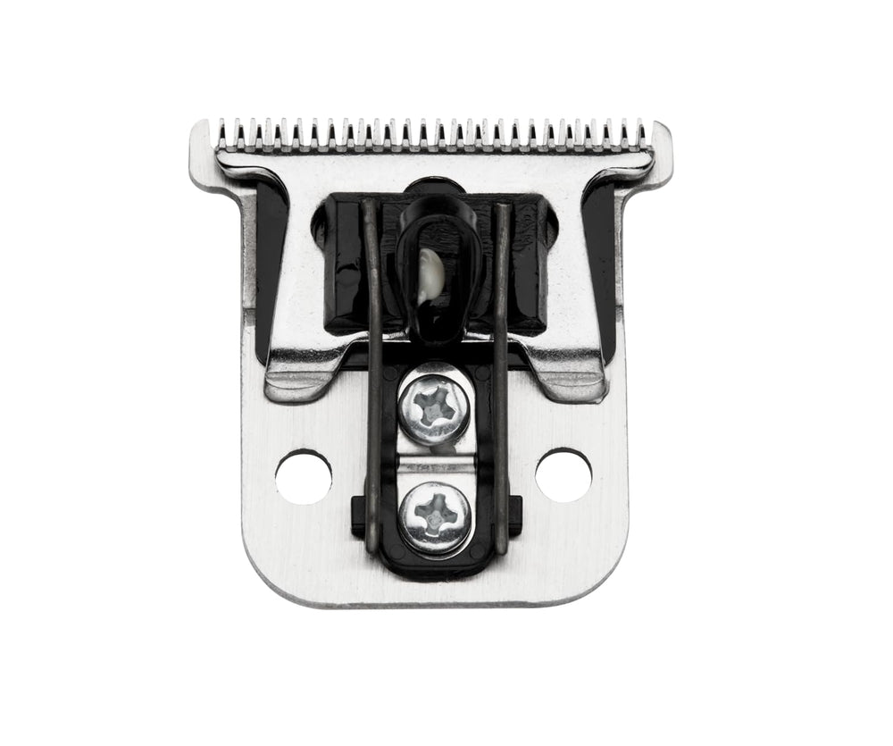 Andis T-blade installed on Slimline Pro Li trimmer showing fit and improved detailing performance