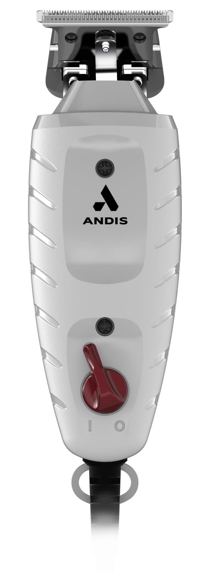 Andis T-Outliner front view showing compact design and professional finish benefit clarity