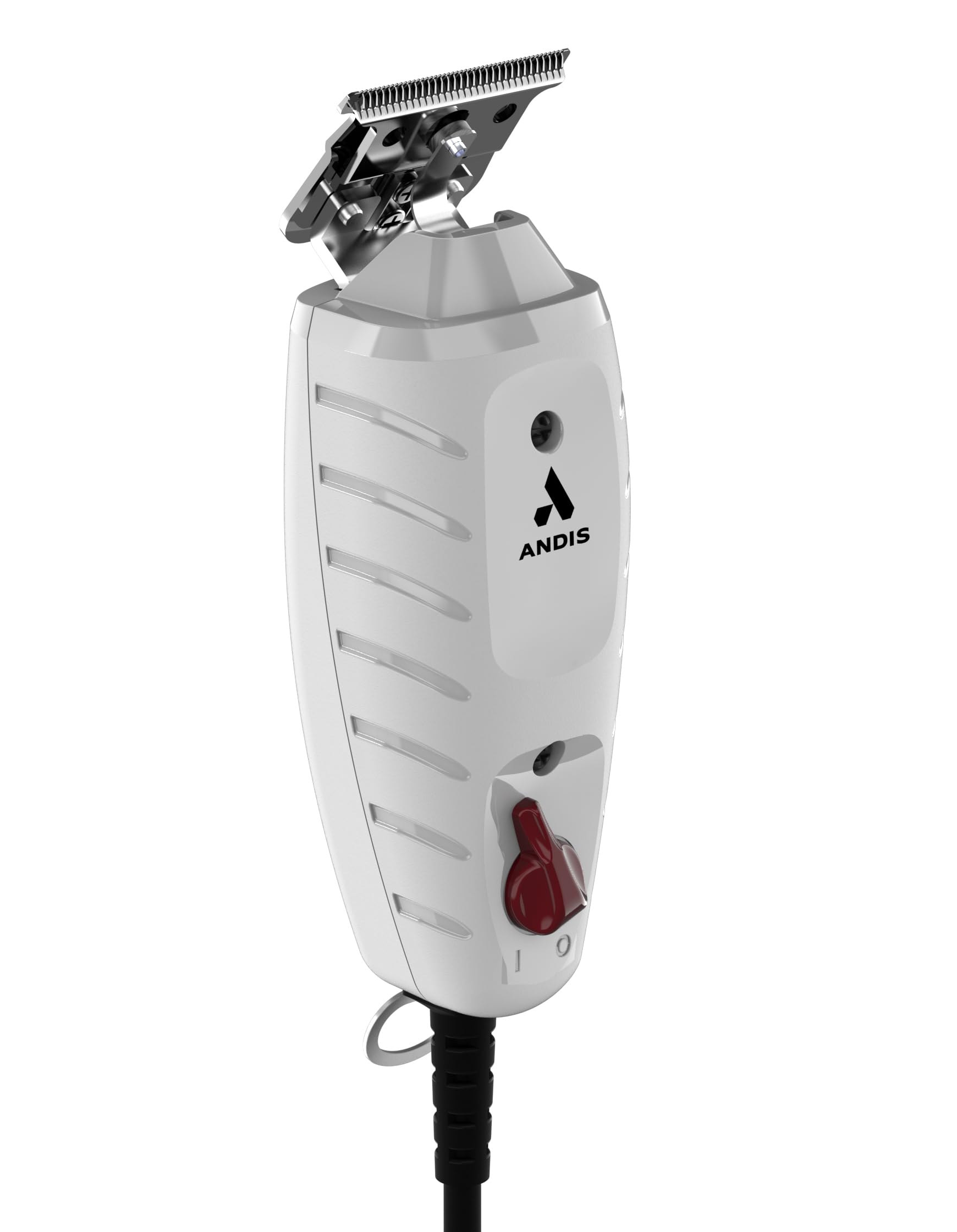 Andis T-Outliner opened label and internals showing durable motor benefit