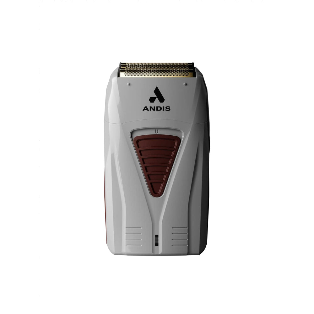 Andis TS-1 front view showing sleek design and ergonomic grip for precise handling