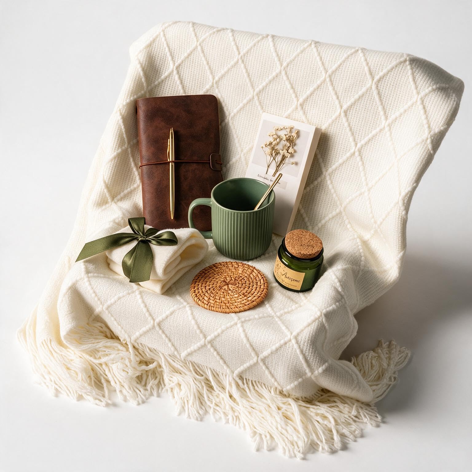 Anforsun basket in lifestyle setting conveying thoughtful gifting and display