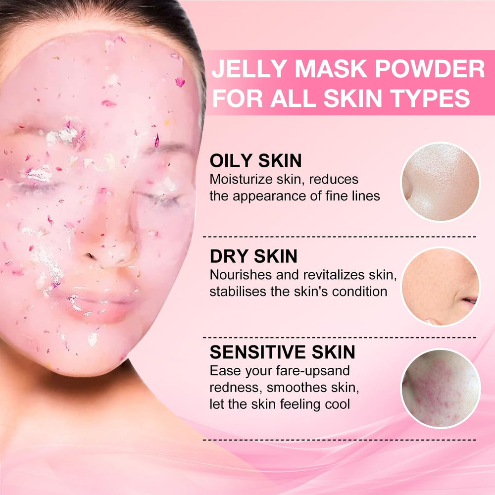 Angeland jelly mask texture close-up showing smooth gel and hydrating consistency