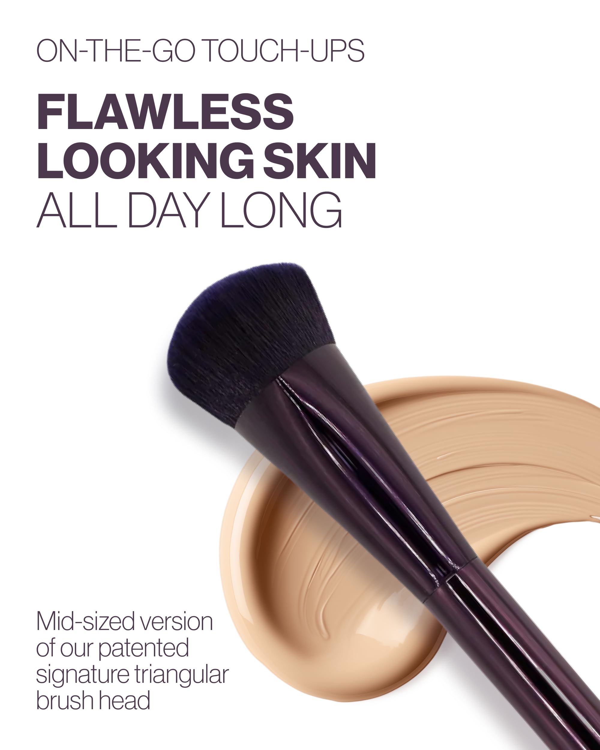 ANISA BEAUTY close-up of dense synthetic bristles showing smooth blending performance