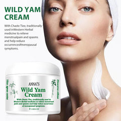 Anna's ingredient label detail highlighting wild yam and organic formulation benefit