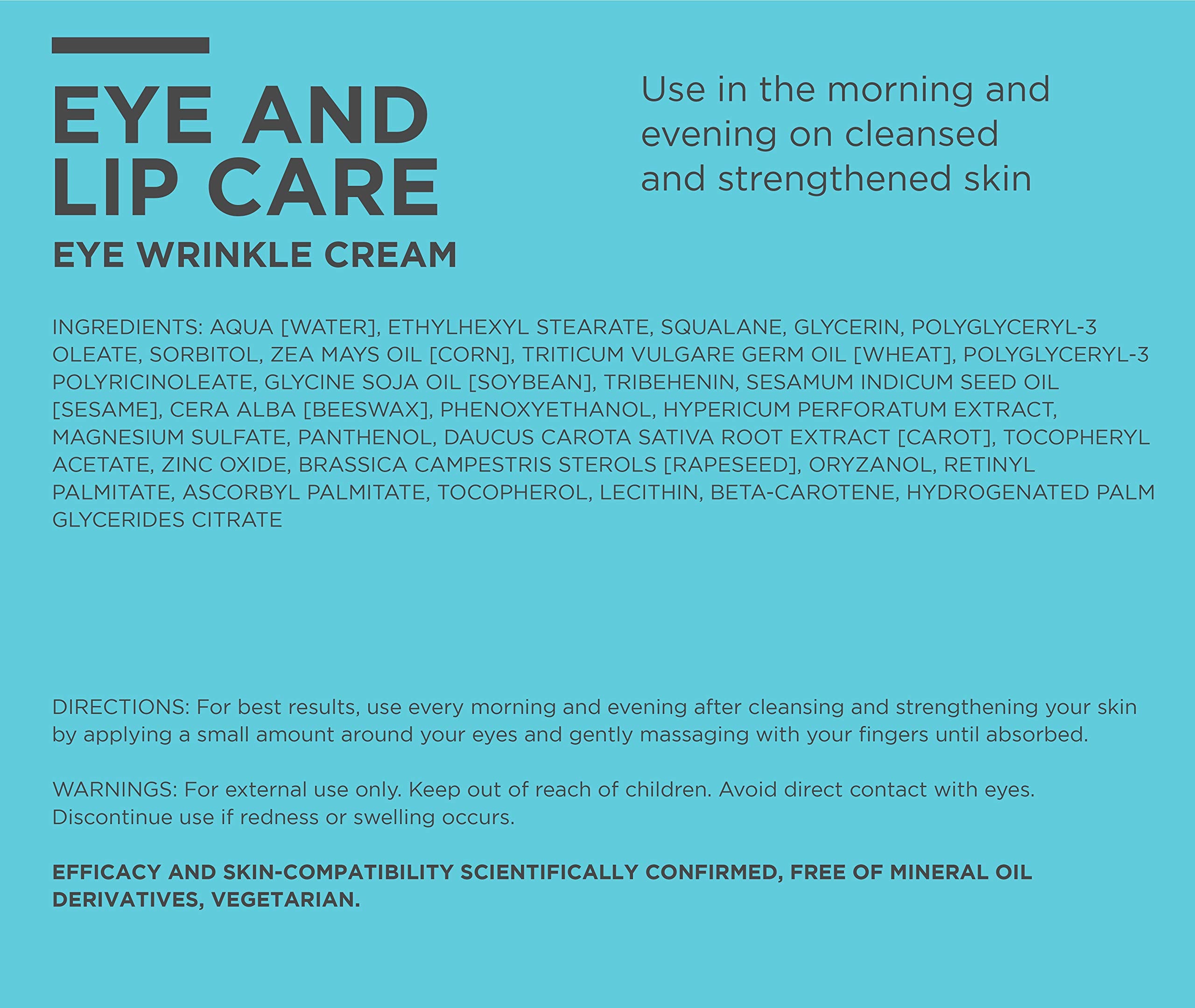 ANNEMARIE BÖRLIND applying cream to under-eye, demonstrates gentle smoothing