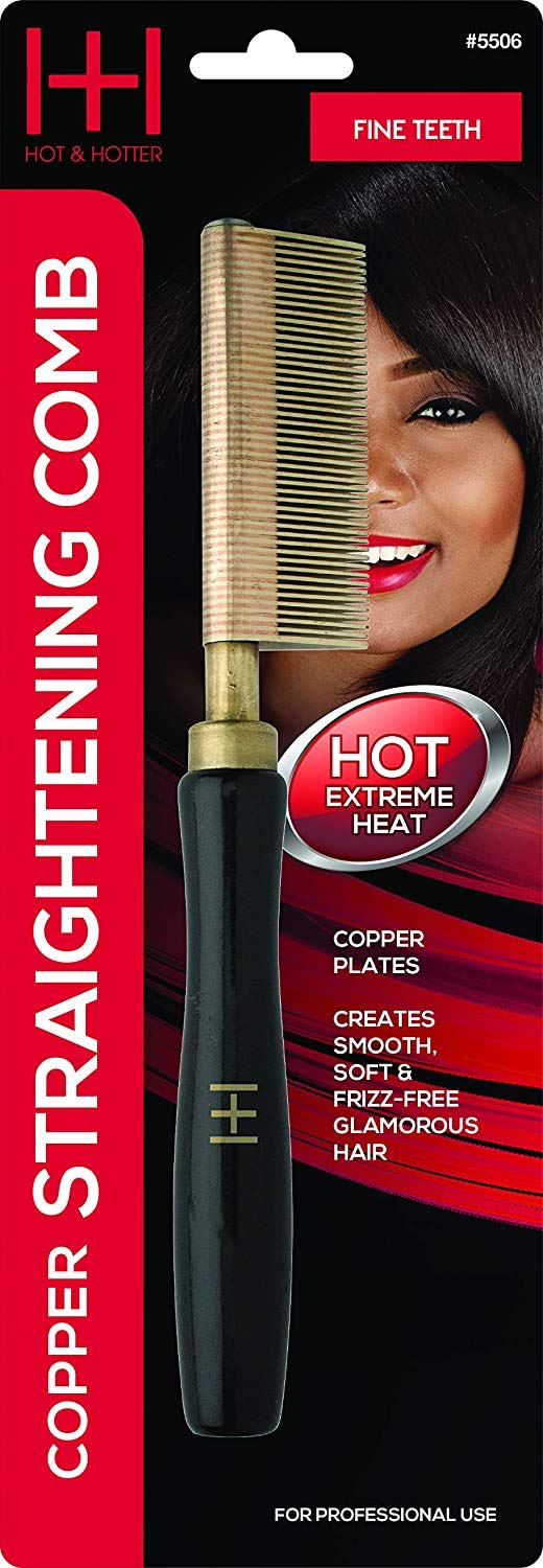 Annie copper plate comb front view showing full head for consistent heat