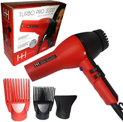 Annie attachments laid out including concentrator and two hair piks for versatile styling