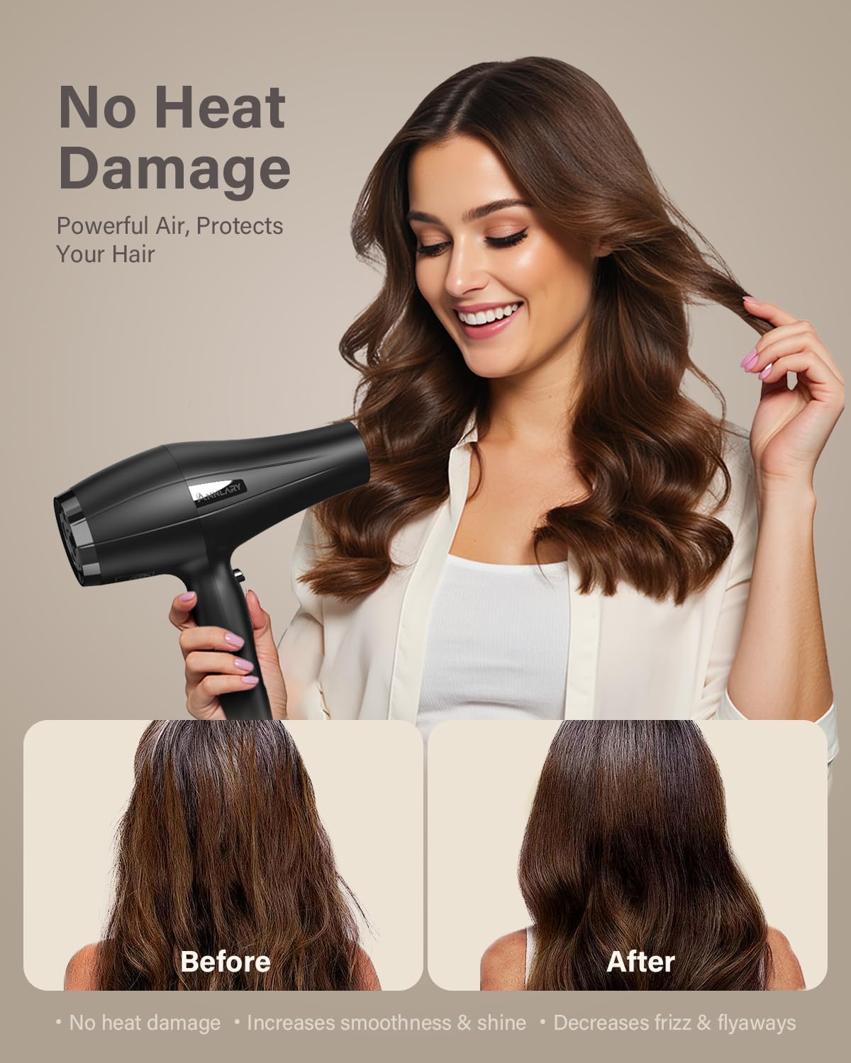 ANNLARY concentrator nozzle detail for precise straightening and shine