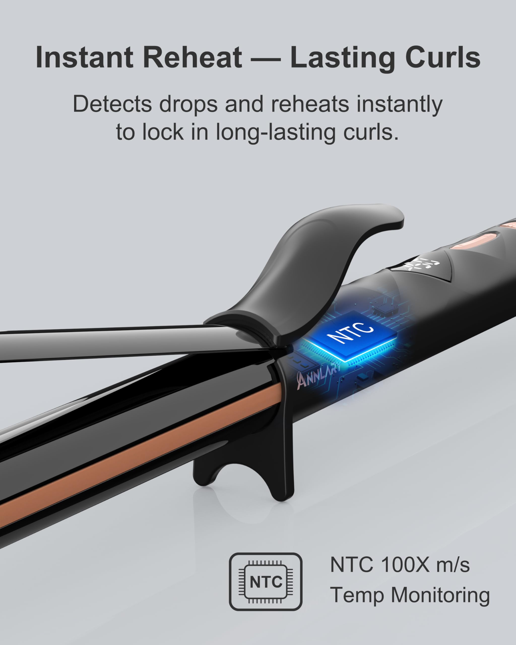 ANNLARY 360-degree swivel cord and plug for flexible, tangle-free styling
