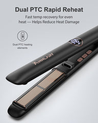 ANNLARY plate close-up showing titanium ceramic surface for smooth glide