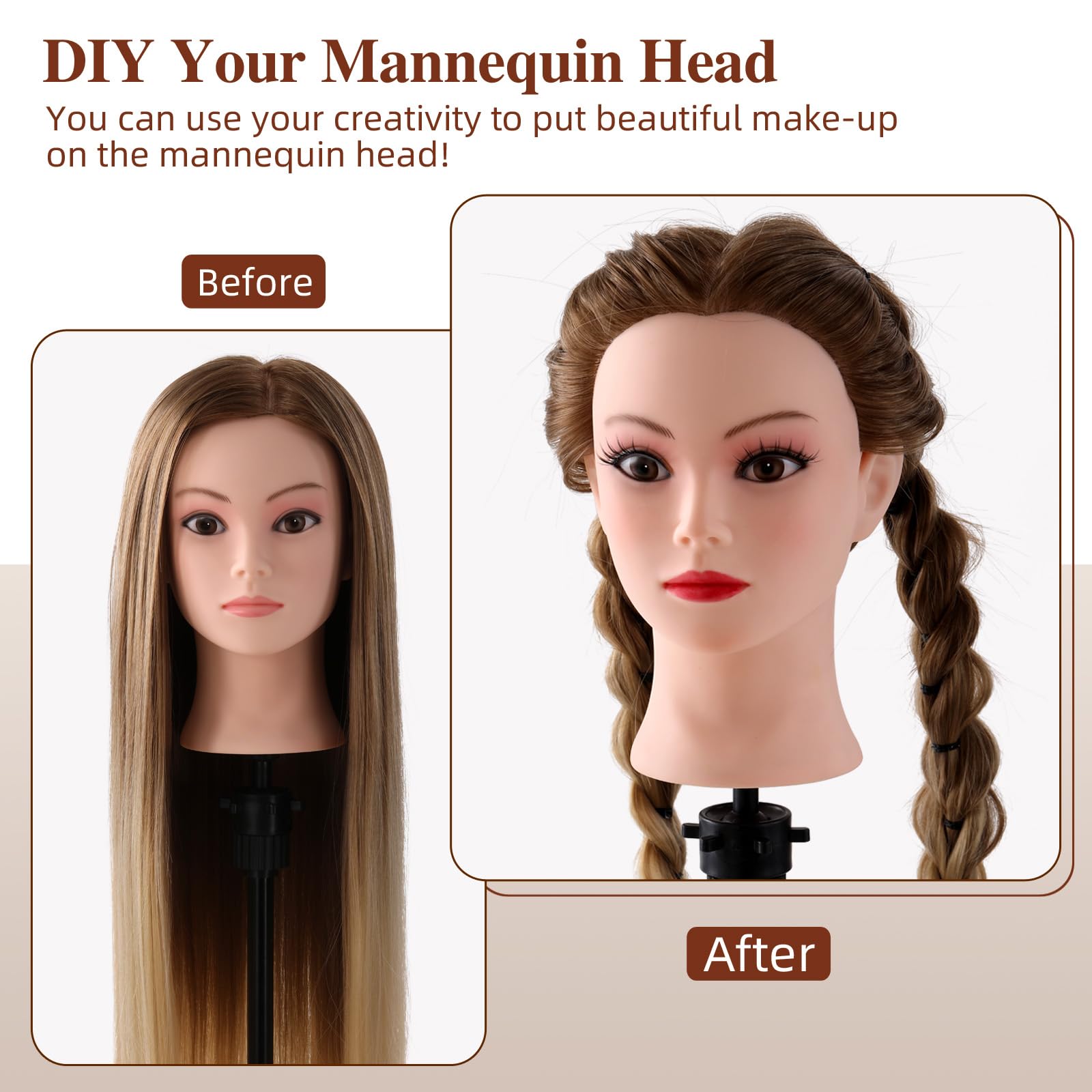 Anstar side profile displaying hairline and parting for accurate technique work