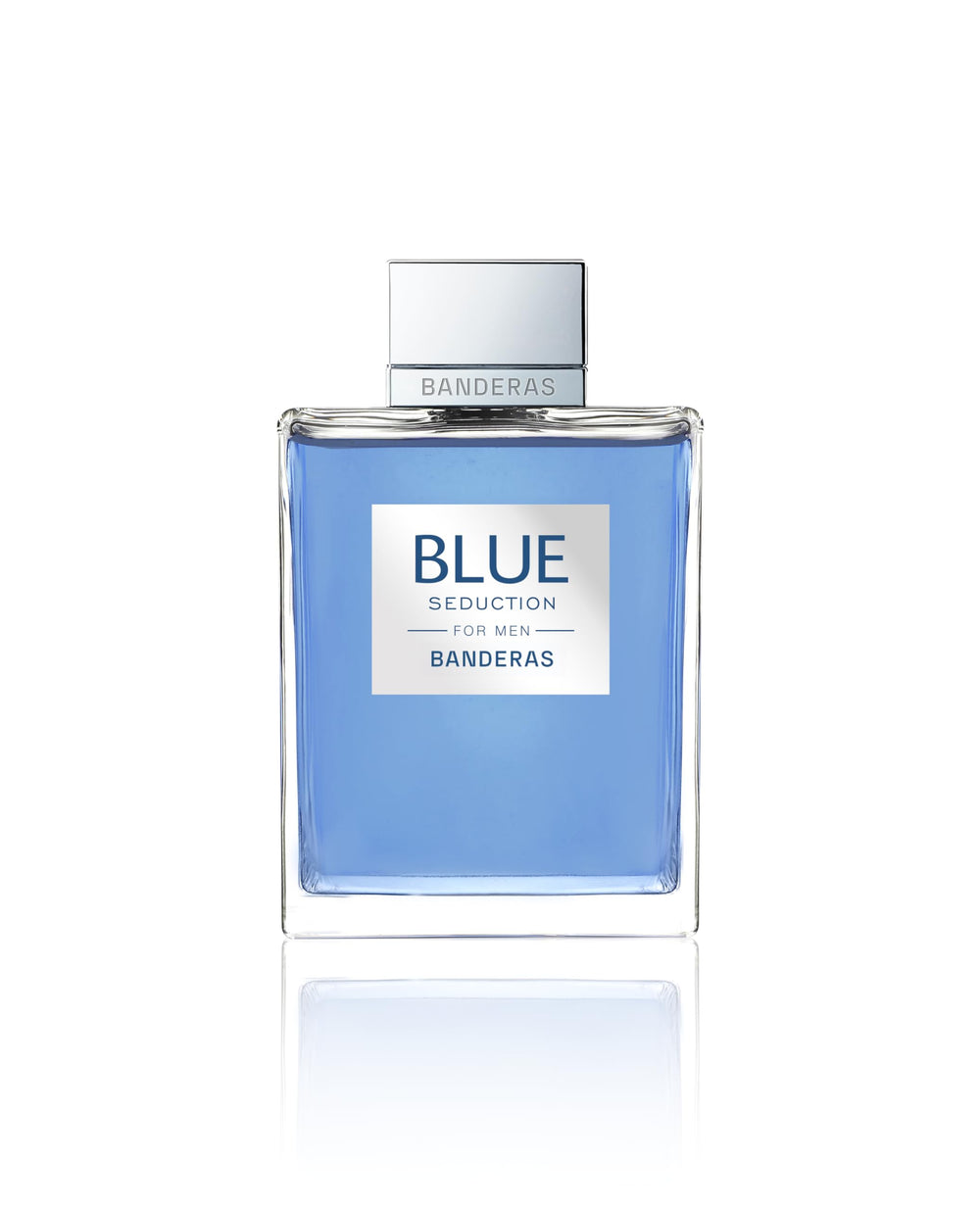 Antonio Banderas Blue Seduction close-up of cap and spray highlighting easy application benefit