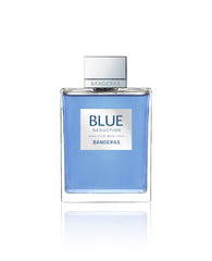 Antonio Banderas Blue Seduction close-up of cap and spray highlighting easy application benefit