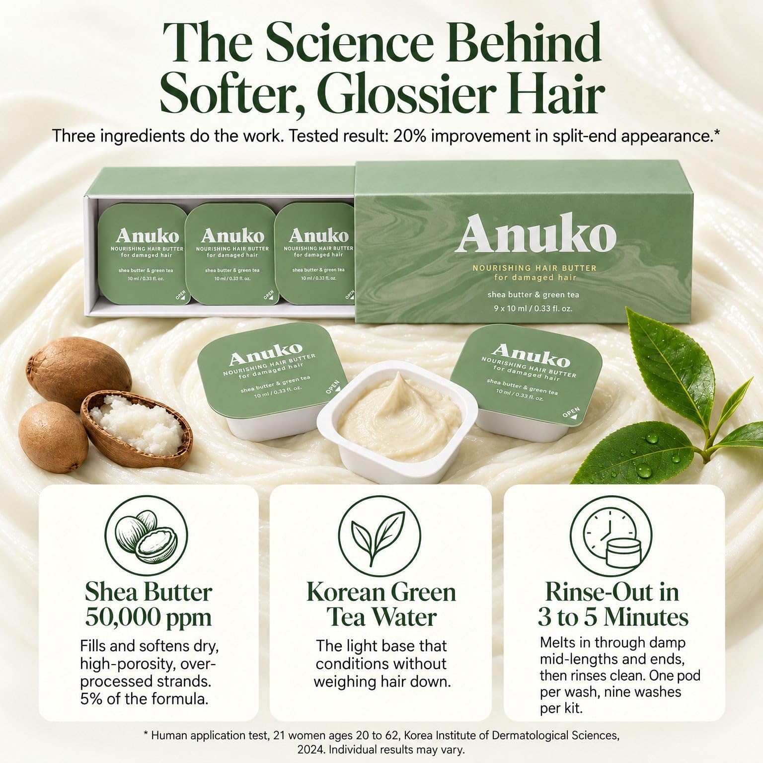 Anuko brand label listing key ingredients and vegan cruelty-free claims