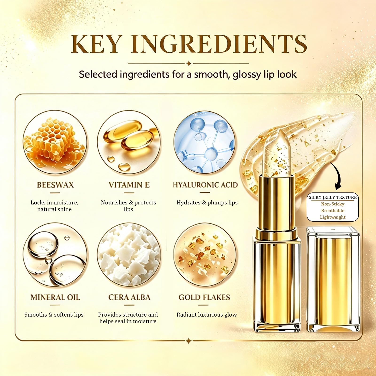 Anweina ingredients label highlighting plant oils for nourishing benefit