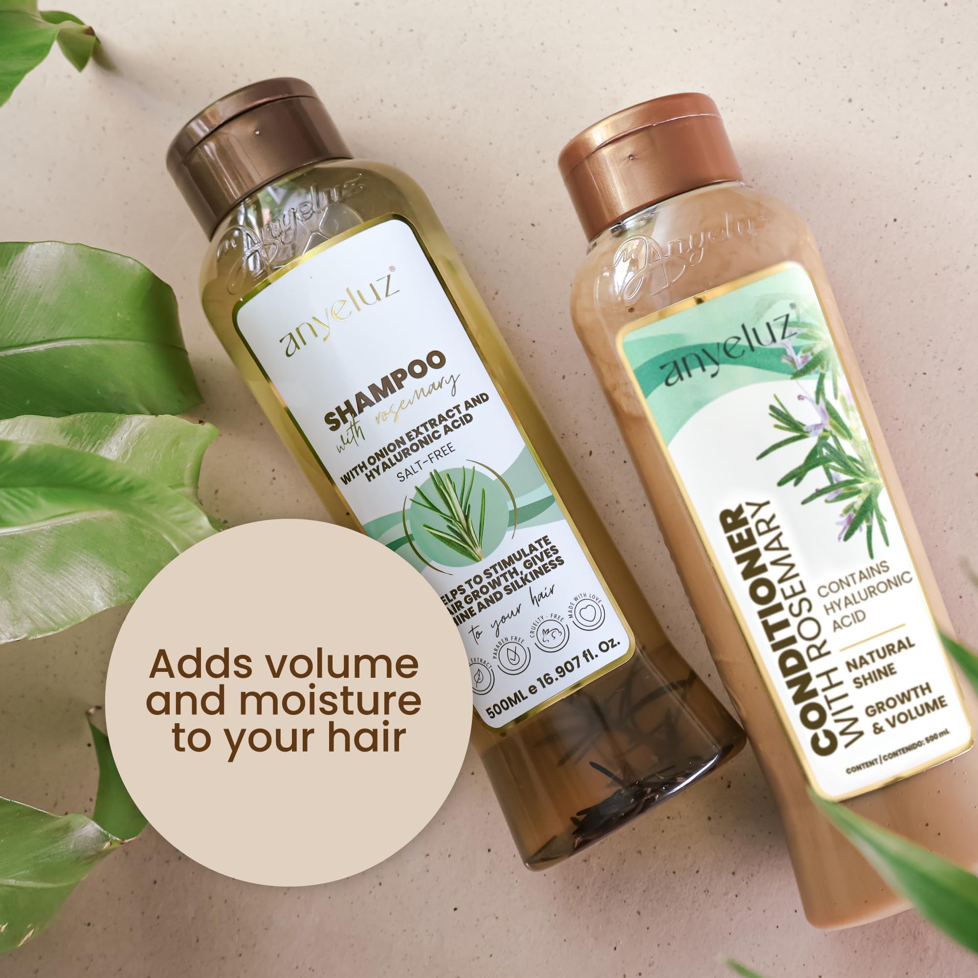 ANYELUZ rosemary and onion extract ingredients promoting natural care